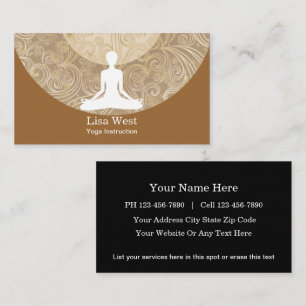 Cartes de visite de yoga