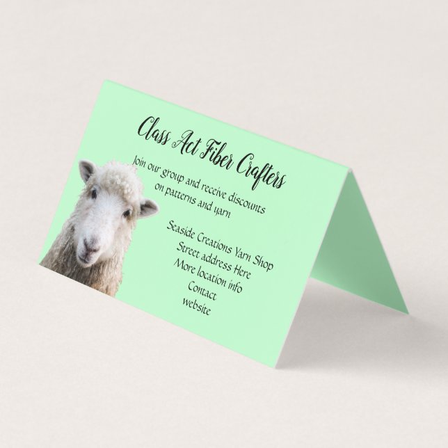 Cartes de visite debout de l'agneau à mouton (Devant)