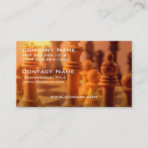 Cartes de visite d'échecs de jeu