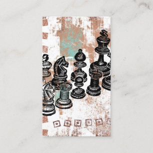 Cartes de visite d'échecs - pièces Abstraites d'éc