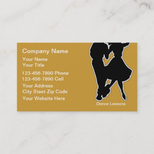 Cartes de visite d'école de danse