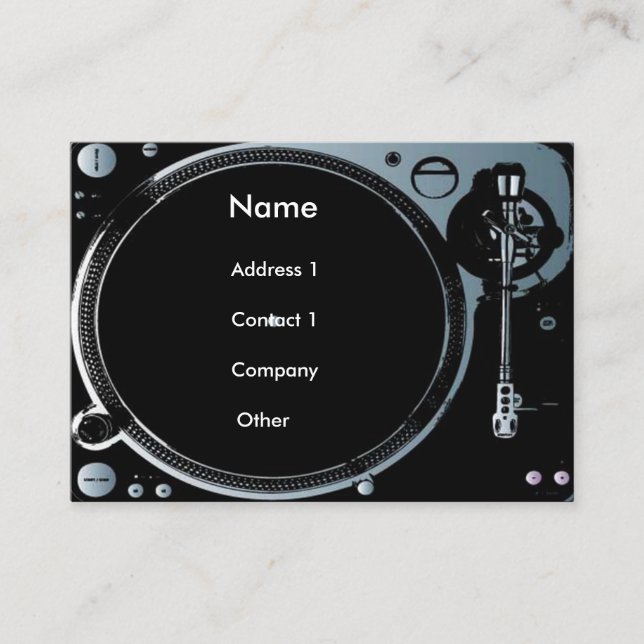 Cartes de visite Deejay (Devant)