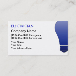 Cartes de visite d'électricien
