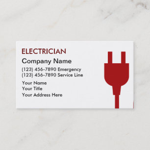Cartes de visite d'électricien