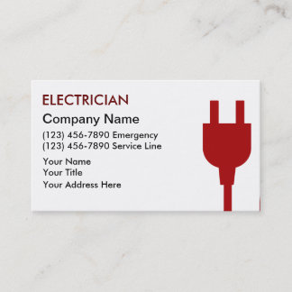 Cartes de visite d'électricien