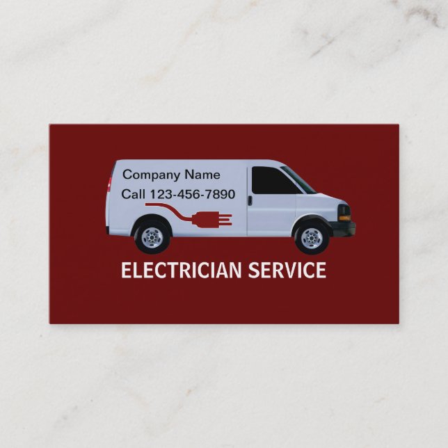 Cartes de visite d'électricien (Devant)