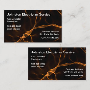 Cartes de visite d'électricien double côté