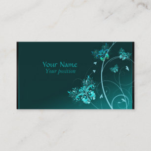 Cartes de visite d'Elegants de turquoise