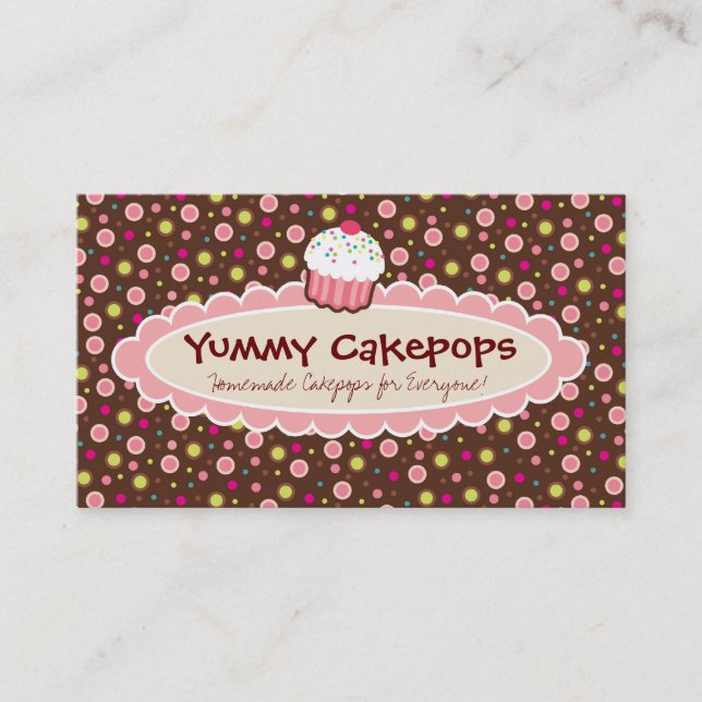 Cartes de visite délicieux de Cakepops (Devant)