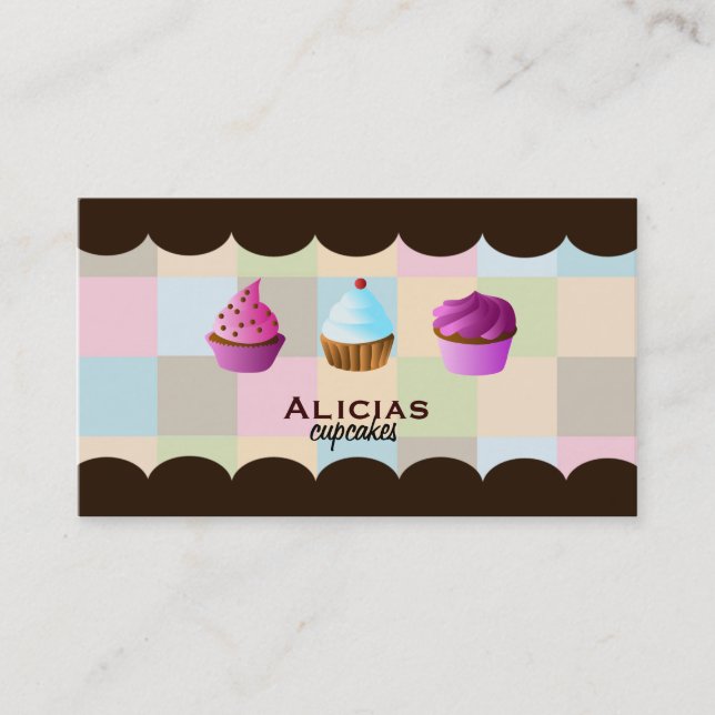 cartes de visite délicieux de petit gâteau (Devant)