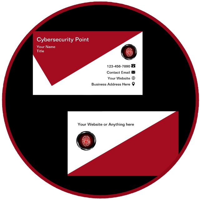 Cartes de visite d'empreintes digitales Cybersécur (Créateur téléchargé)