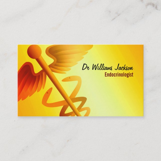 Cartes de visite d'endocrinologue (Devant)