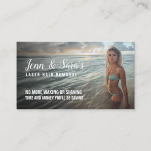 Cartes de visite d'enlèvement de cheveux laser