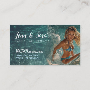 Cartes de visite d'enlèvement de cheveux laser