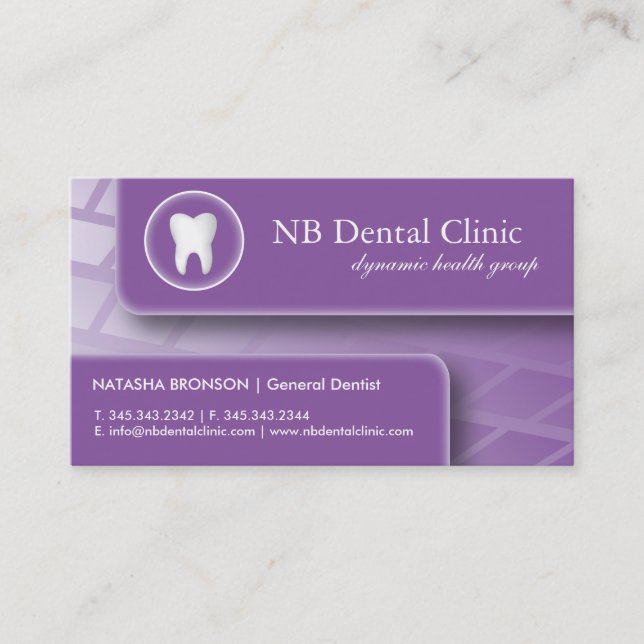 Cartes de visite dentaires/Général Dentist (Devant)