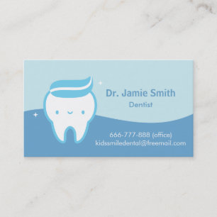 Cartes de visite dentiste dentifrice dent mignon b