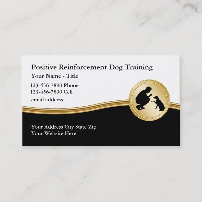 Cartes de visite d'entraînement à la canine de chi (Devant)