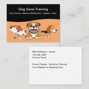 Cartes de visite D'Entraînement Chien Et Chiot