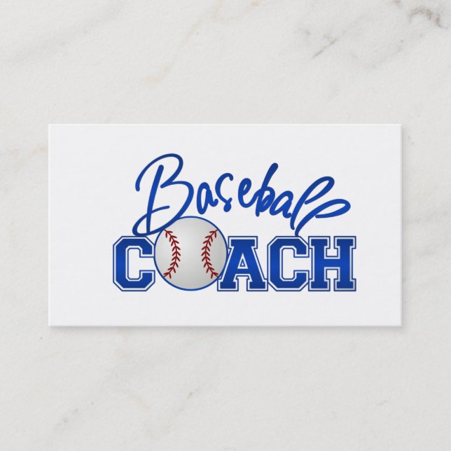 Cartes de visite d'entraîneur de base-ball (Devant)