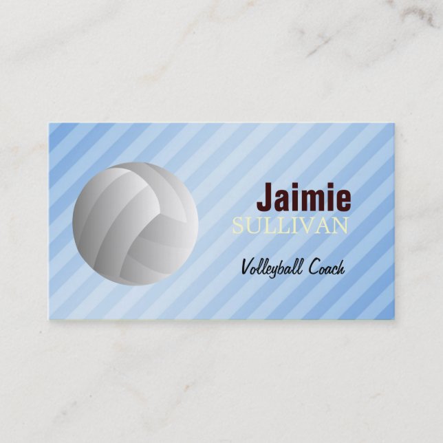 Cartes de visite d'entraîneur de volleyball (Devant)
