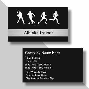 Cartes de visite d'entraîneurs sportifs