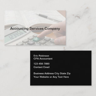 Cartes de visite d'entreprise pour comptable CPA m