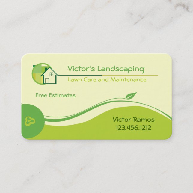 Cartes de visite d'entretien de pelouse (Devant)