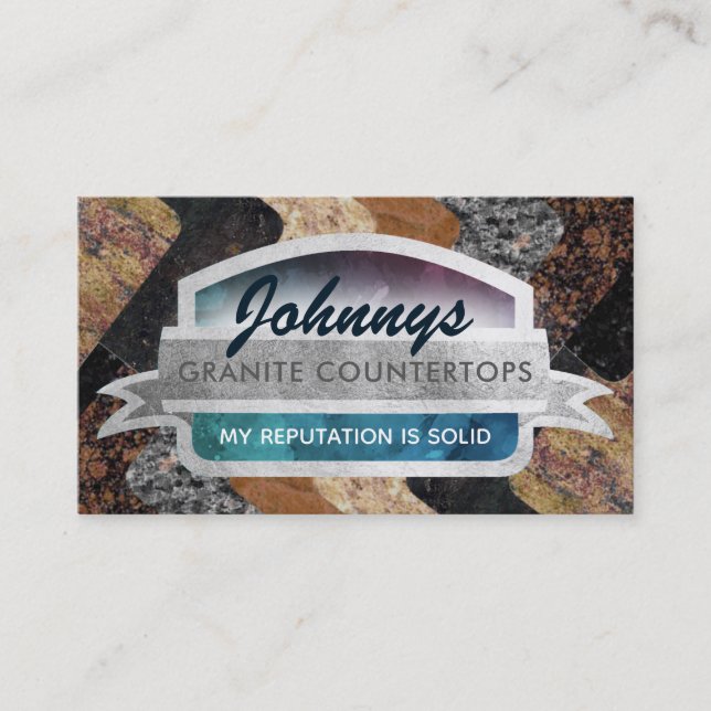 Cartes de visite des comptoirs de granit (Devant)