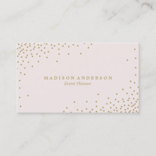 Cartes de visite des confettis   d'or