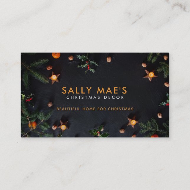 Cartes de visite des décorations de Noël (Devant)