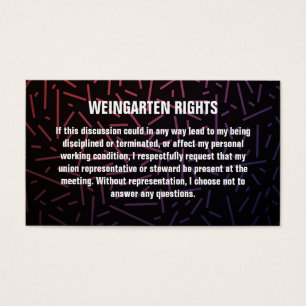 Cartes de visite des droits Weingarten