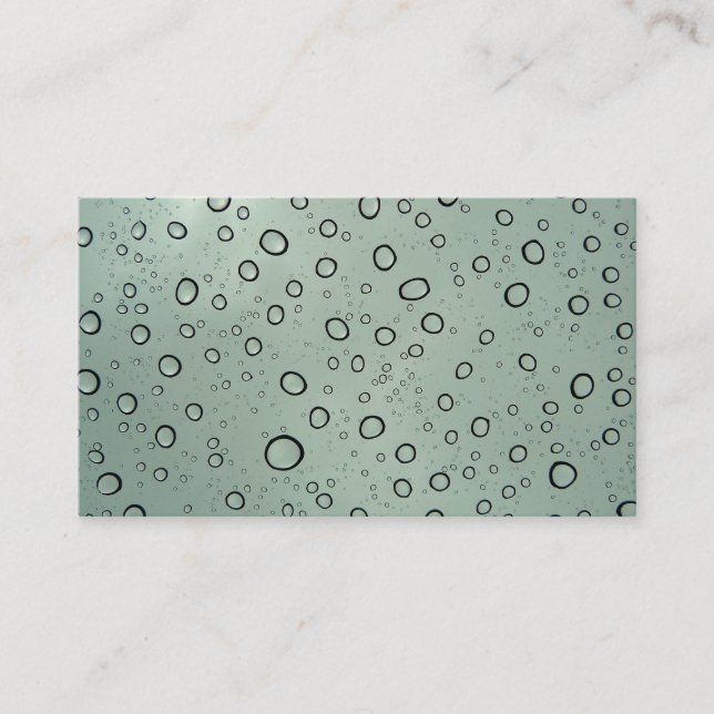 Cartes de visite des gouttes d'eau (Devant)