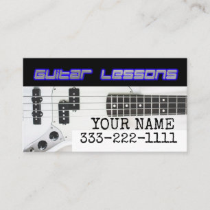 Cartes de visite des leçons de guitare