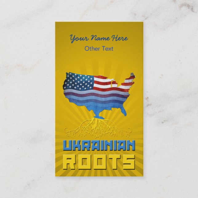 Cartes de visite des racines ukrainiennes américai (Devant)
