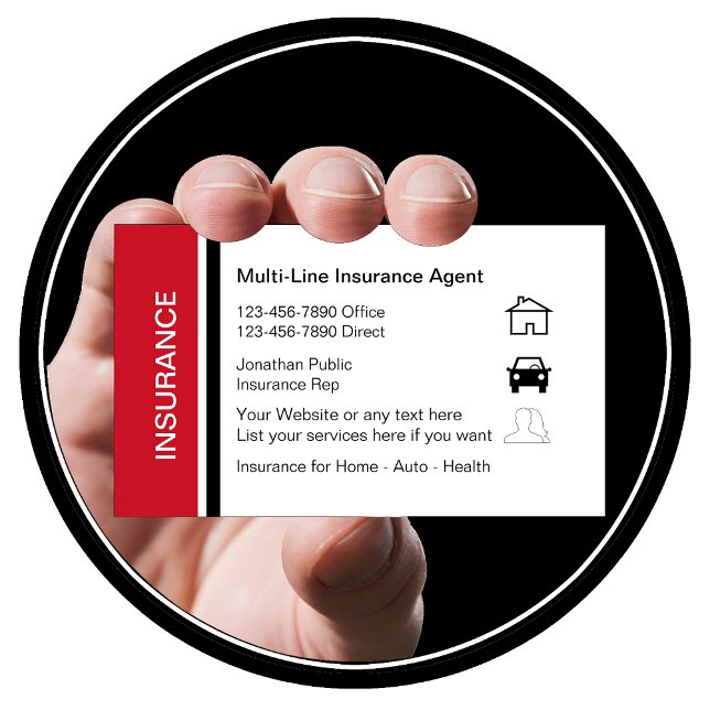 Cartes de visite des représentants d'assurance (Créateur téléchargé)