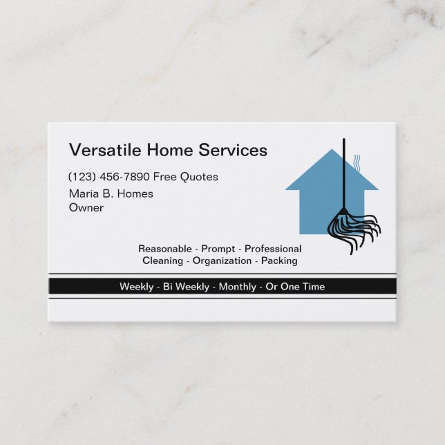 Cartes de visite des services à domicile (Devant)