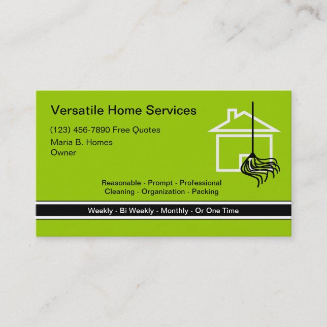 Cartes de visite des services à domicile (Devant)