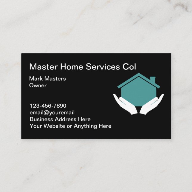 Cartes de visite des services à domicile modernes (Devant)