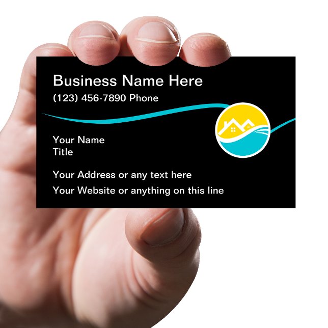 Cartes de visite des services à domicile modernes (Créateur téléchargé)