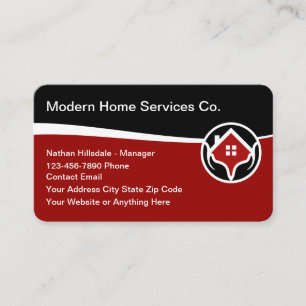 Cartes de visite des services à domicile modernes