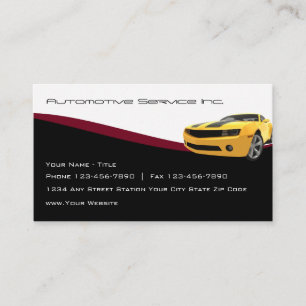 Cartes de visite des services cool d'automobile