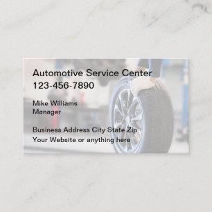Cartes de visite des services de réparation automo