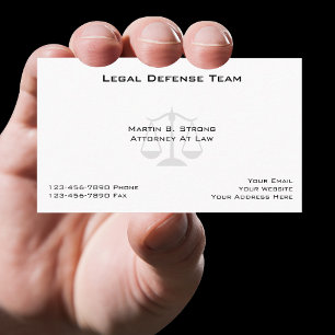 Cartes de visite des services juridiques de simple