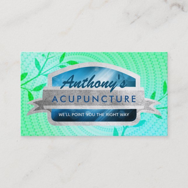 Cartes de visite des Slogans d'acupuncture (Devant)