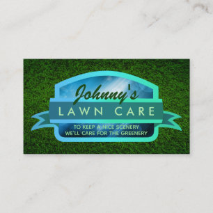 Cartes de visite des soins de pelouse