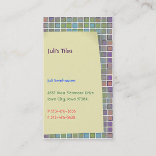 Cartes de visite des tuiles de Juli