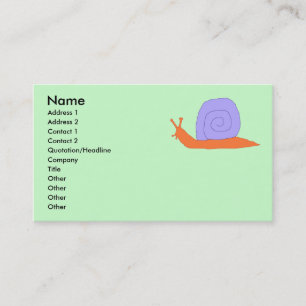 Cartes de visite d'escargot