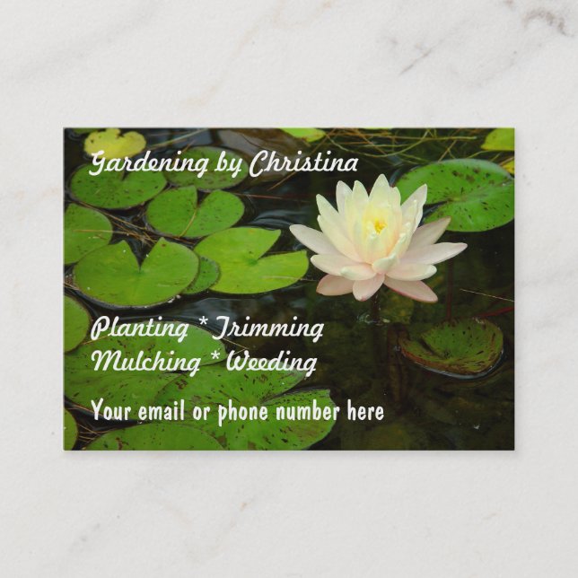 Cartes de visite d'étang de fleur de Lotus de (Devant)