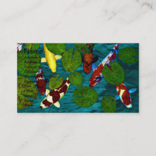 Cartes de visite d'ÉTANG de KOI