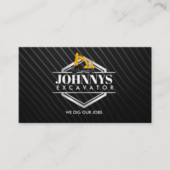 Cartes de visite d'excavateur personnalisables (Devant)
